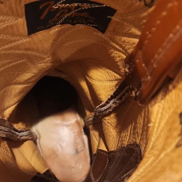 TONY Lama Women's Leather Ywo Tone Cowboy Boots - Picture 9 of 15